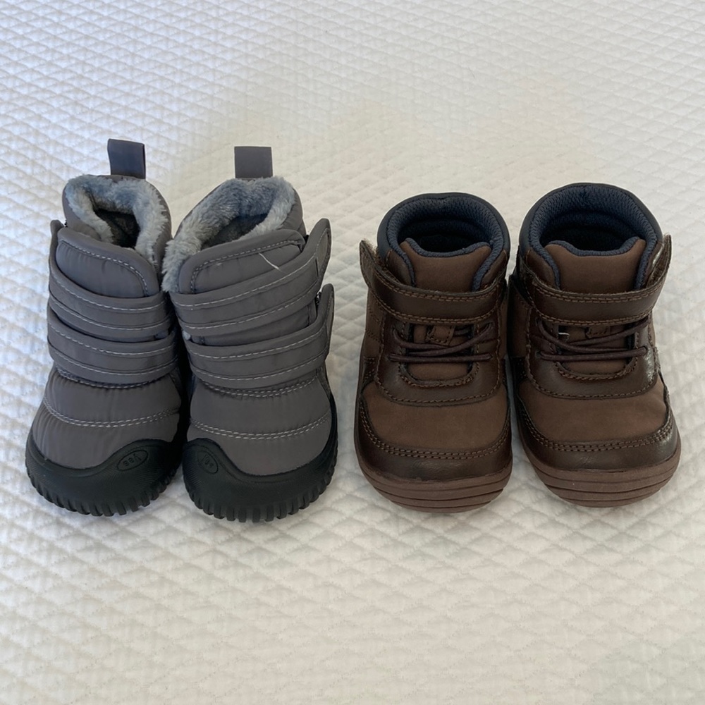 2 pair Boys Boots Size 4